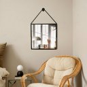 Ver imagem 2 de Espelho Quadrado Adnet Moldura Alumínio C/alça 40cm+ Suporte
