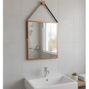 Ver imagem 6 de Espelho Quadrado Adnet Moldura Alumínio C/alça 40cm+ Suporte