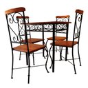 Ver imagem 2 de Mesa de Jantar Mesa Jantar 4 Lugares Quadrada Mdf Rustic Estilo Rústico Industrial Retrô