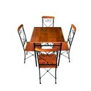 Ver imagem 1 de Mesa de Jantar Mesa Jantar 4 Lugares Quadrada Mdf Rustic Estilo Rústico Industrial Retrô
