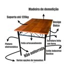 Ver imagem 4 de Mesa de Jantar Mesa Jantar 4 Lugares Quadrada Mdf Rustic Estilo Rústico Industrial Retrô