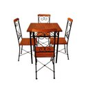 Ver imagem 5 de Mesa de Jantar Mesa Jantar 4 Lugares Quadrada Mdf Rustic Estilo Rústico Industrial Retrô