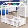 Cama Infantil Montessoriano Casinha com Grade Nina - 1