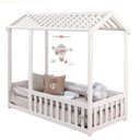 Ver imagem 3 de Cama Infantil Montessoriano Casinha com Grade Bruna