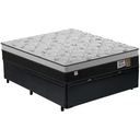 Ver imagem 2 de Cama Box Baú Casal Conforto Sintético Preto + Colchão Casal Conforto Espuma D23 24x138x188