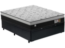 Ver imagem 2 de Cama Box Baú Casal Conforto Sintético Preto + Colchão Casal Conforto Espuma D23 24x138x188