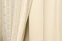 Ver imagem 4 de Cortina Voil xadrez Luxo com Forro Blackout PVC Palha 4,00M x 2,50M 100% Corta Luz com Ilhós Cromado
