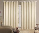 Ver imagem 1 de Cortina Voil xadrez Luxo com Forro Blackout PVC Palha 4,00M x 2,50M 100% Corta Luz com Ilhós Cromado