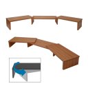 Ver imagem 3 de Suporte de Mesa Base Elevada Ajustável 3 Monitores Gamer Notebook Madeira Natural