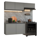 Ver imagem 6 de Armário de Cozinha Compacta Suspenso 200cm Cinza Nice Madesa 02