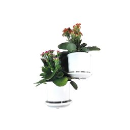 Jardim Vertical - Suporte de Parede Branco Para 2 Vasos Pequenos | Aproveite seu Espaço! Esquerdo - 5