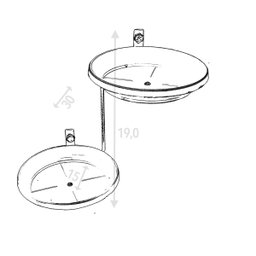 Jardim Vertical - Suporte de Parede Branco Para 2 Vasos Pequenos | Aproveite seu Espaço! Esquerdo - 4