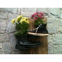 Ver imagem 2 de Jardim Vertical - Suporte de Parede Branco para 2 Vasos Pequenos | Aproveite Seu Espaço! Esquerdo