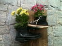 Ver imagem 2 de Jardim Vertical - Suporte de Parede Branco para 2 Vasos Pequenos | Aproveite Seu Espaço! Esquerdo
