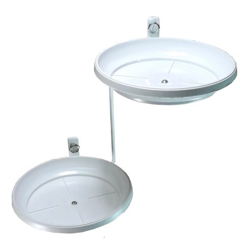 Jardim Vertical - Suporte de Parede Branco para 2 Vasos Pequenos | Aproveite Seu Espaço! Esquerdo