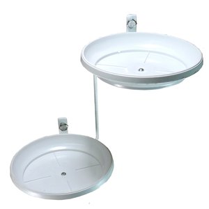Jardim Vertical - Suporte de Parede Branco Para 2 Vasos Pequenos | Aproveite seu Espaço! Esquerdo