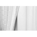 Ver imagem 4 de Cortina Voil xadrez Luxo com Forro Blackout PVC Branco 4,00M x 2,50M 100% Corta Luz com Ilhós Cromad