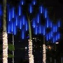 Ver imagem 5 de Cascata Pisca Pisca Chuva de Neve Natal 8 Tubos Azul 320 Leds Natalino