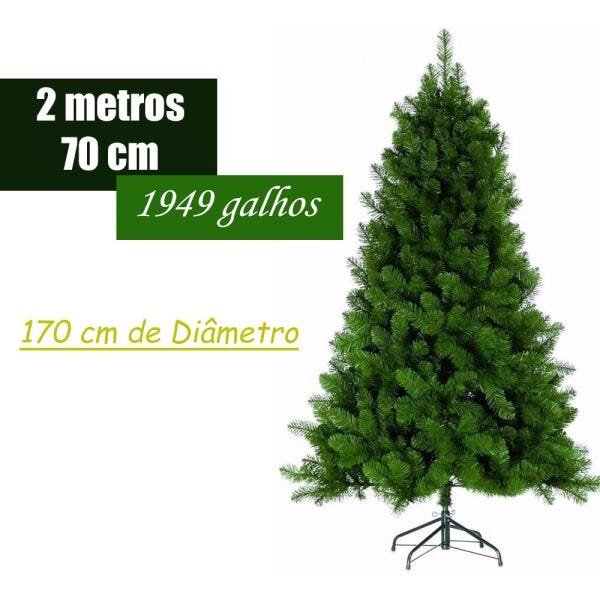 Arvore de Natal Pinheiro 2 metros e 70 cm Decoraçao Natalina 1949 Galhos  Casa | MadeiraMadeira