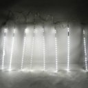 Ver imagem 4 de Cascata Pisca Pisca Natal Snow Fall Chuva de Neve 8 Tubos Branco 320 Leds