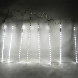 Cascata Pisca Pisca Natal Snow Fall Chuva de Neve 8 Tubos Branco 320 Leds - 4