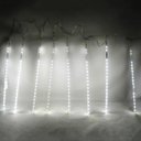 Ver imagem 2 de Cascata Pisca Pisca Natal Snow Fall Chuva de Neve 8 Tubos Branco 320 Leds