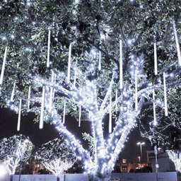 Cascata Pisca Pisca Natal Snow Fall Chuva de Neve 8 Tubos Branco 320 Leds - 3