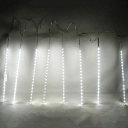 Cascata Pisca Pisca Natal Snow Fall Chuva de Neve 8 Tubos Branco 320 Leds - 6