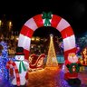 Arco Inflavel Natal Natalino Papai Noel Boneco Neve Portal Festa 2,40m - 2