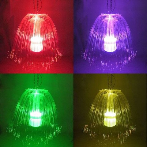 Pisca Pisca Fibra Ótica LED Água Viva Rgb Natal Natalino Festa Bivolt