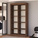 Ver imagem 5 de Armário Multiuso Dueto 4 Portas 8 Prateleiras Castanho/off White - Panorama Móveis