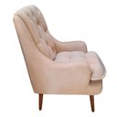 Ver imagem 3 de Poltrona Decorativa Lille Suede Bege Rosado - Dominic Decor