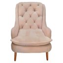 Ver imagem 2 de Poltrona Decorativa Lille Suede Bege Rosado - Dominic Decor