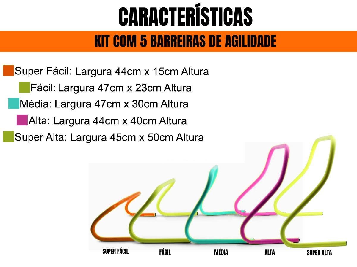 Barreiras de Obstáculo para Treinamento de Agilidade Bravus - 2