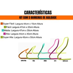 Barreiras de Obstáculo para Treinamento de Agilidade Bravus - 2