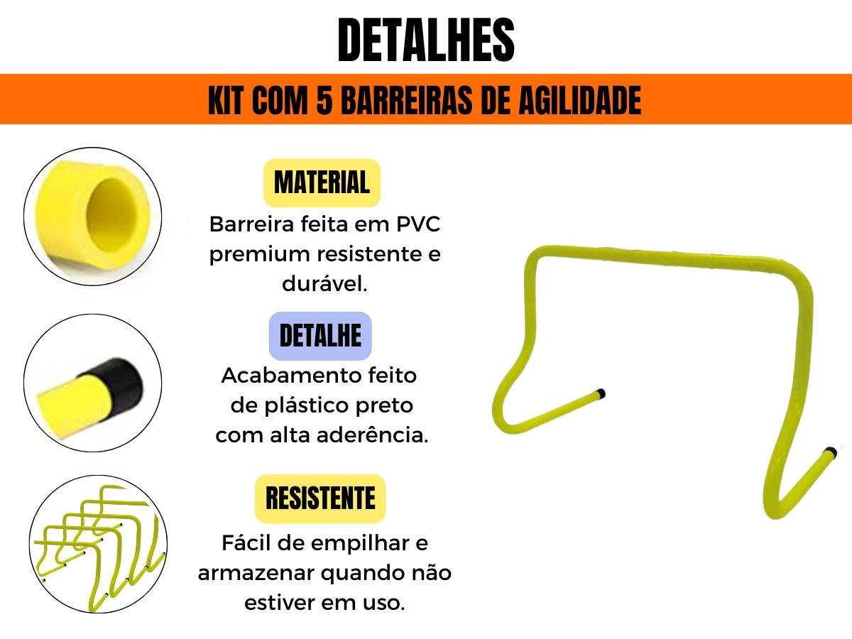 Barreiras de Obstáculo para Treinamento de Agilidade Bravus - 4