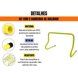 Barreiras de Obstáculo para Treinamento de Agilidade Bravus - 4