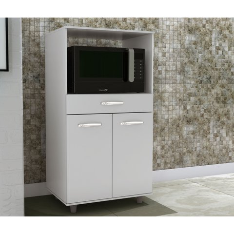 Balcão Multiuso para Forno/microondas Vr Moveis:branco