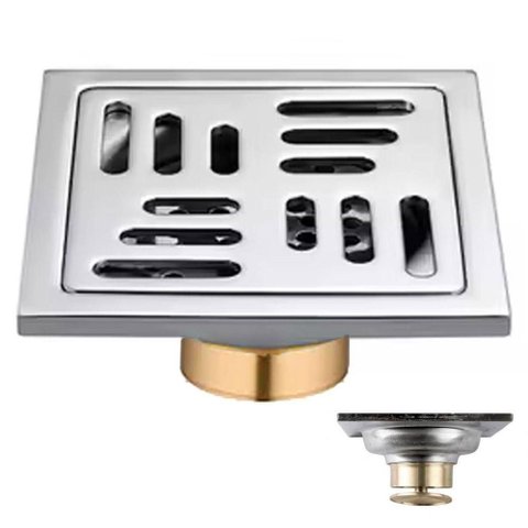 Ralo Inox 10x10 Anti Odor Anti Inseto Banheiro Lavabo Casa Cozinha Lavanderia Jardim Quintal