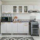 Ver imagem 1 de Armário de Cozinha Compacta de Aço Completa Diamante 12 Portas 1 Gaveta Branco 818489 - Pnr Móveis