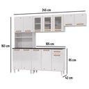 Ver imagem 4 de Armário de Cozinha Compacta de Aço Completa Diamante 12 Portas 1 Gaveta Branco 818489 - Pnr Móveis