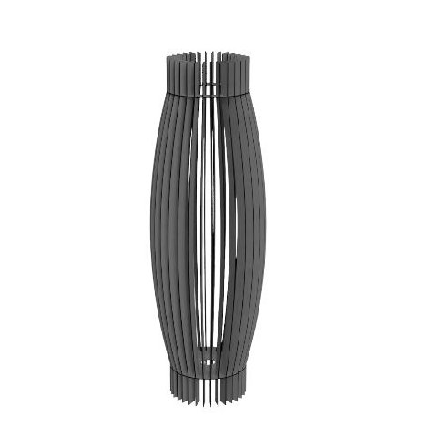 Abajur Grande de Chão OBELISCO MDF Luminária -:Preto
