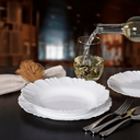 Ver imagem 2 de Prato de Sobremesa Pétala Nadir 19 cm em Vidro Opaline Branco - Kit com 24 Unidades