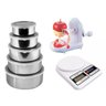 Descascador De Maça + Potes De Inox + Balança - 1