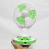 Ventilador Bateria Recarregavel Luz com 21 LED Ajustavel Verde Portátil - 1