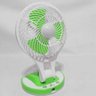 Ventilador Bateria Recarregavel Luz com 21 LED Ajustavel Verde Portátil - 2