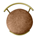 Ver imagem 7 de Kit 2 Banqueta Decorativa Sala Área Gourmet Puff Ferro Facto:conhaque