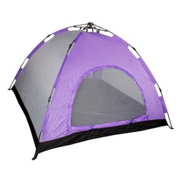 Barraca Camping Automatica 4 Lugares Iglu Monta Sozinha Azul Ferias Acampamento Passeio - 3