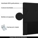 Ver imagem 3 de Cabeceira Decorativa Queen Size 1,60M Yves PU Preto - Gran Belo
