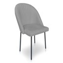 Ver imagem 3 de Kit 4 Cadeiras Poltrona de Jantar Ariel Suede Pés de Ferro Preto - Pallazio